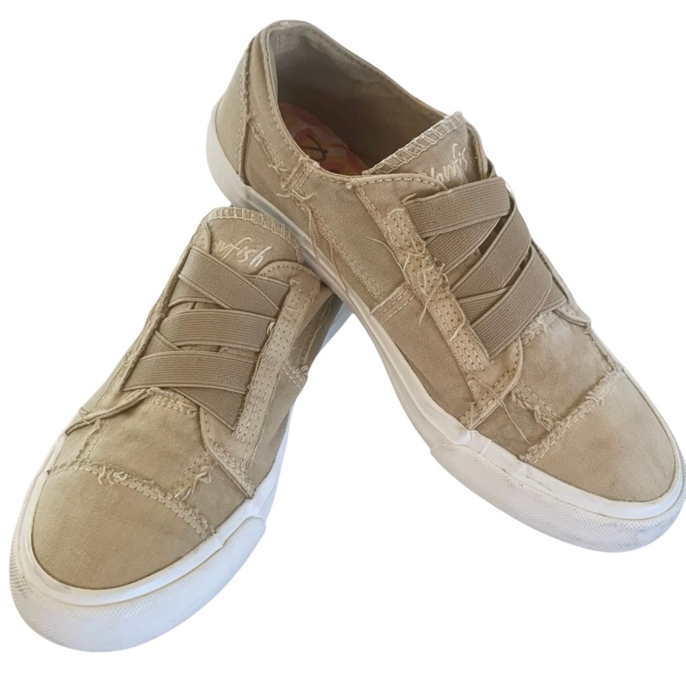 Women’s Blowfish Marley Sneaker Warm Taupe Canvas Sneakers, 8.5